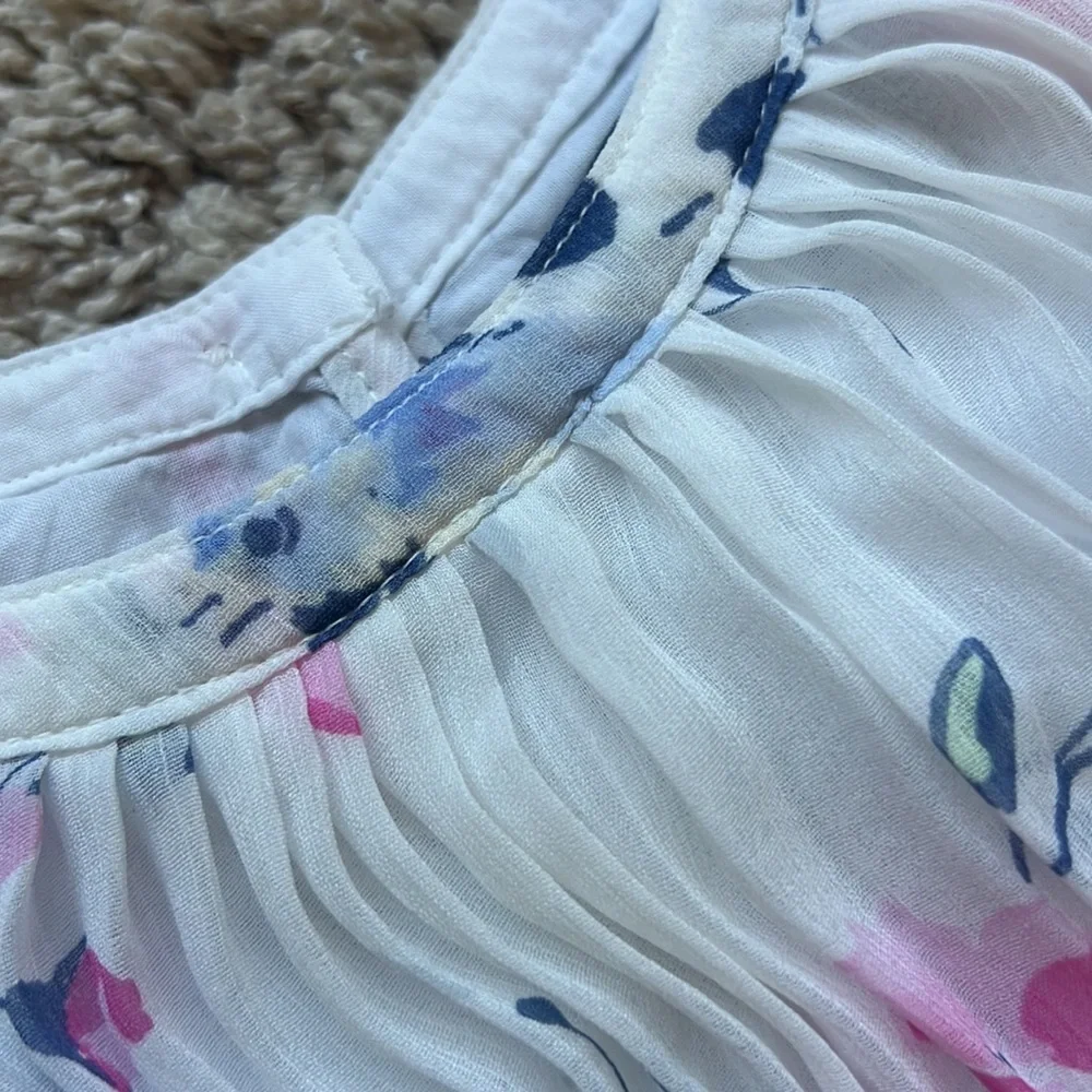BabyGap Toddler Girl White Accordion Dress Size 3t